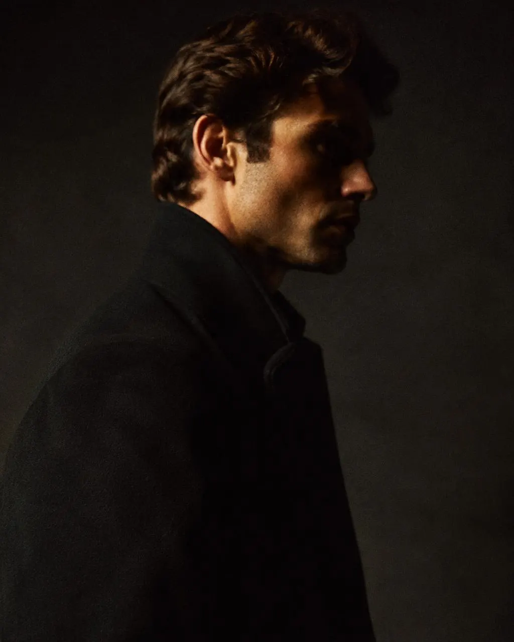 Profile portrait in low light